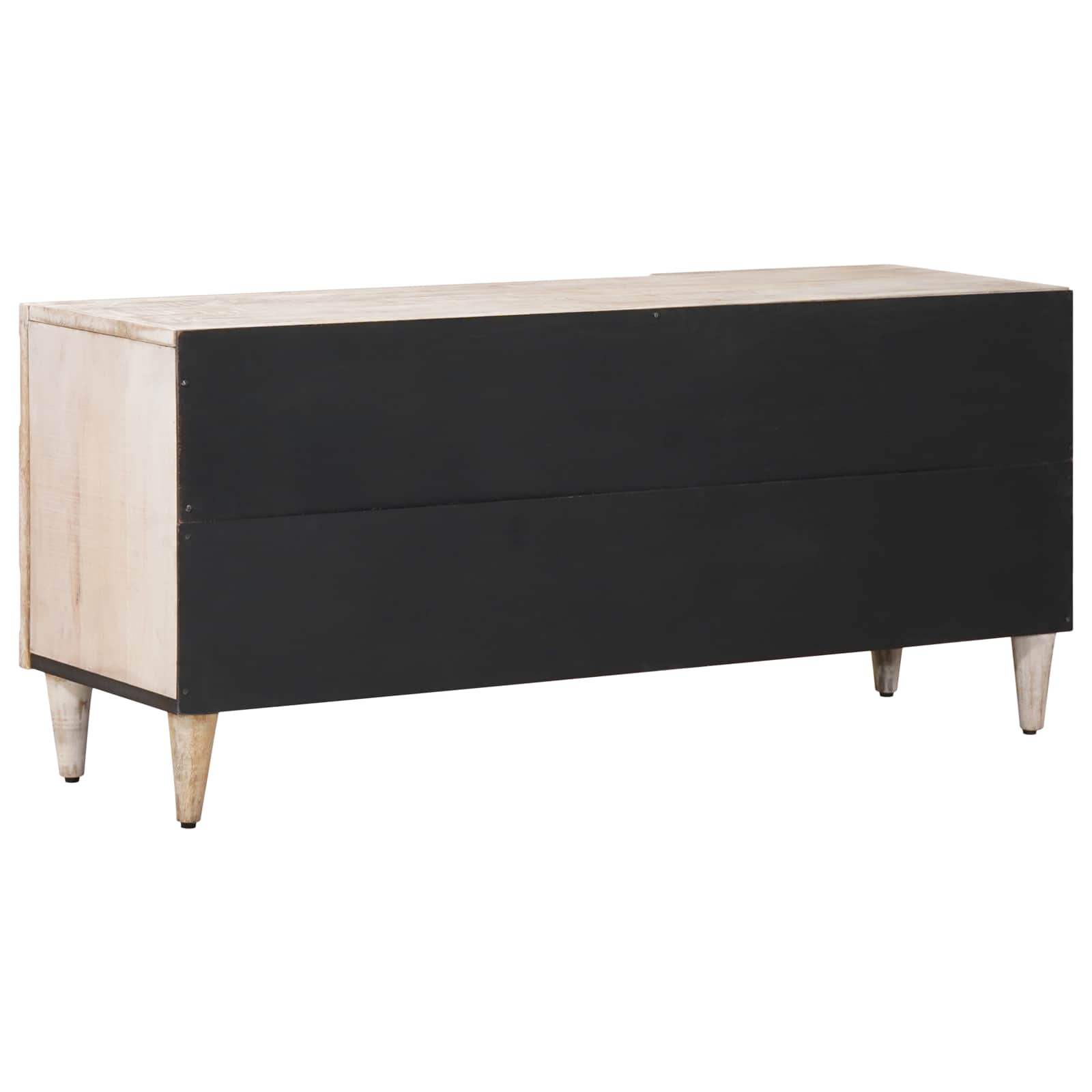 TV-kast met lade Wit 105 x 33,5 x 46 cm Massief Mango Hout