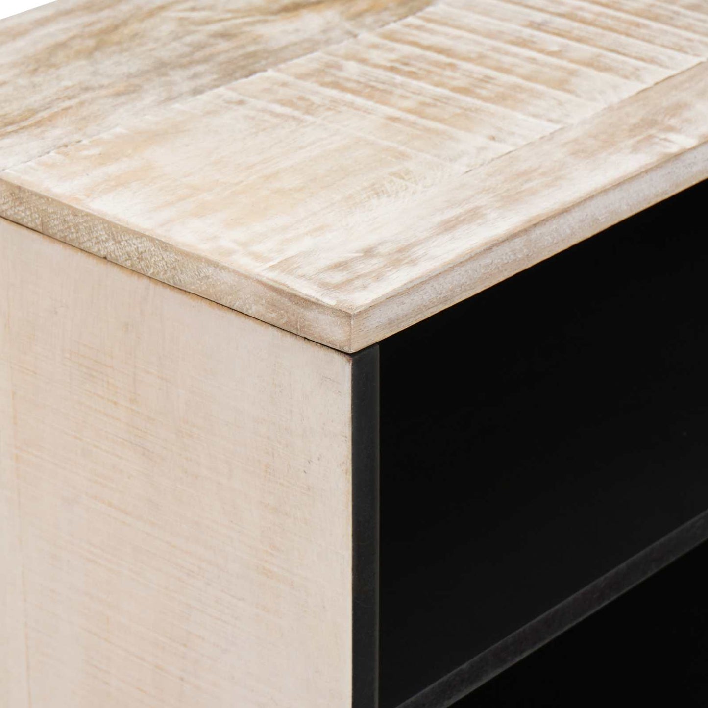 TV-kast met opslag Wit 80 x 31,5 x 46 cm Massief Mango Hout