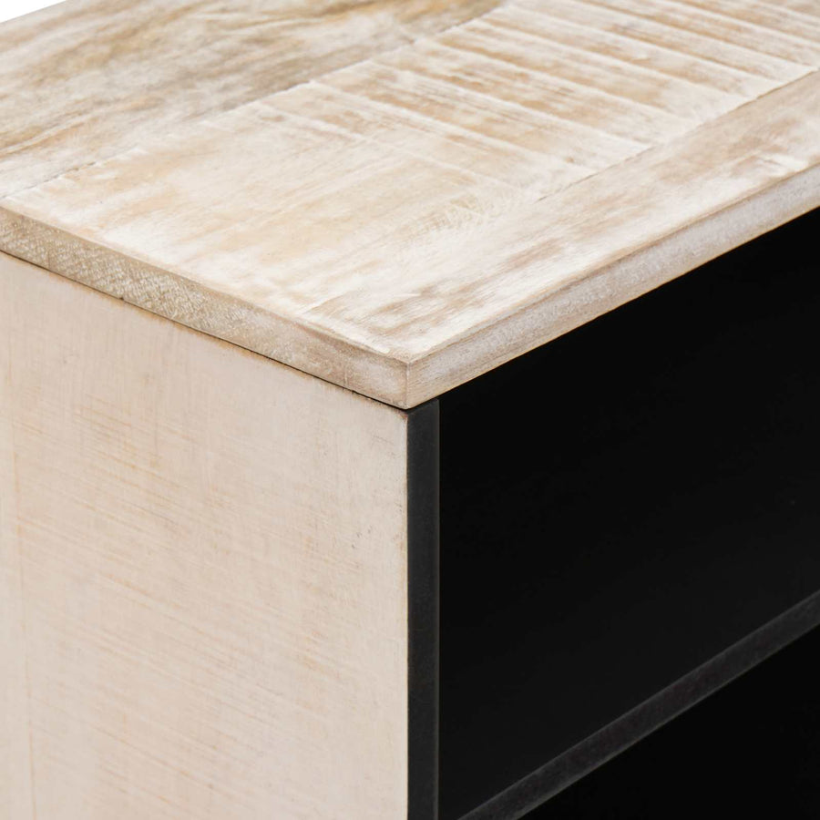 TV-kast met opslag Wit 80 x 31,5 x 46 cm Massief Mango Hout
