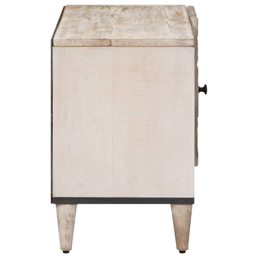 TV-kast met opslag Wit 80 x 31,5 x 46 cm Massief Mango Hout