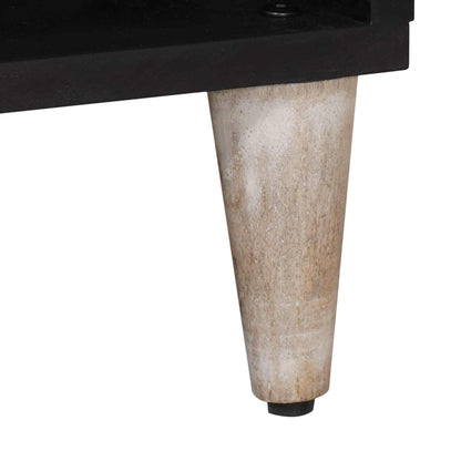 TV-kast met lade Wit 100 x 33,5 x 46 cm Massief Mango Hout
