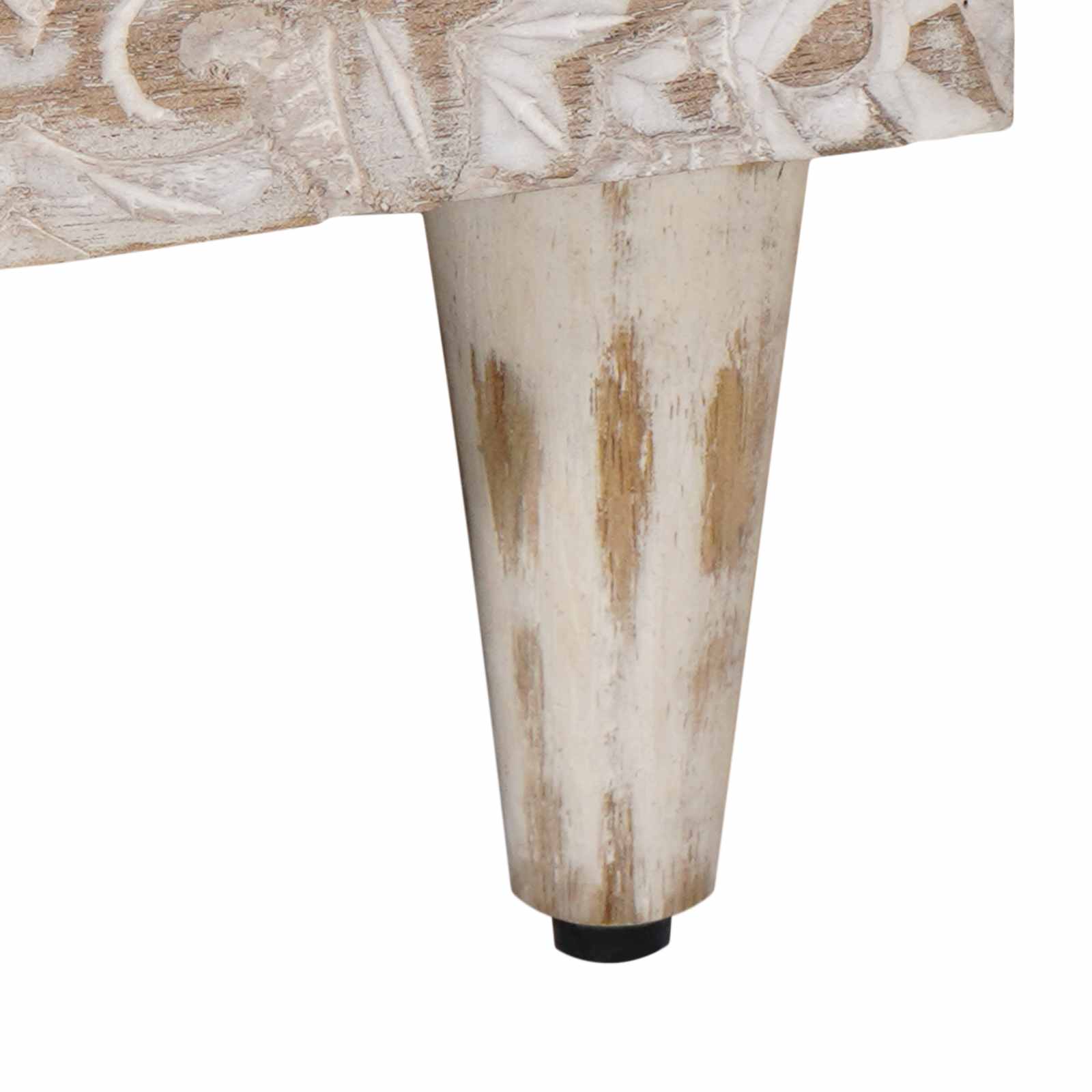 TV-kast met lade Wit 80 x 33,5 x 46 cm Massief Mango Hout