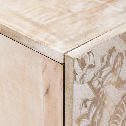 Badkamer wastafelkast Wit 62 x 33 x 58 cm Massief Mango Hout