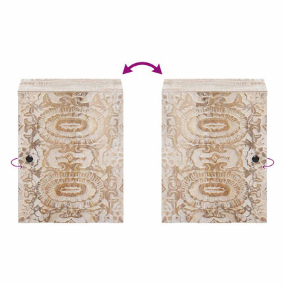 Badkamer Hangkast Wit 38 x 33,5 x 48 cm Massief Mango Hout