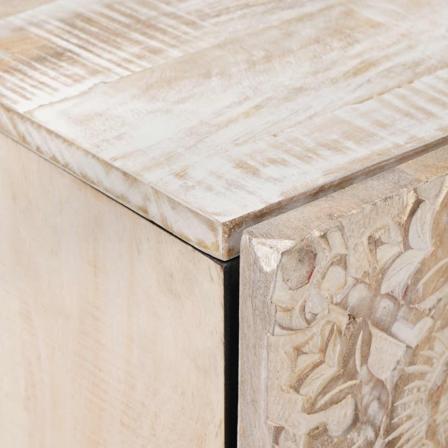 Badkamerkast Wit 38 x 33,5 x 58 cm Massief Mango Hout