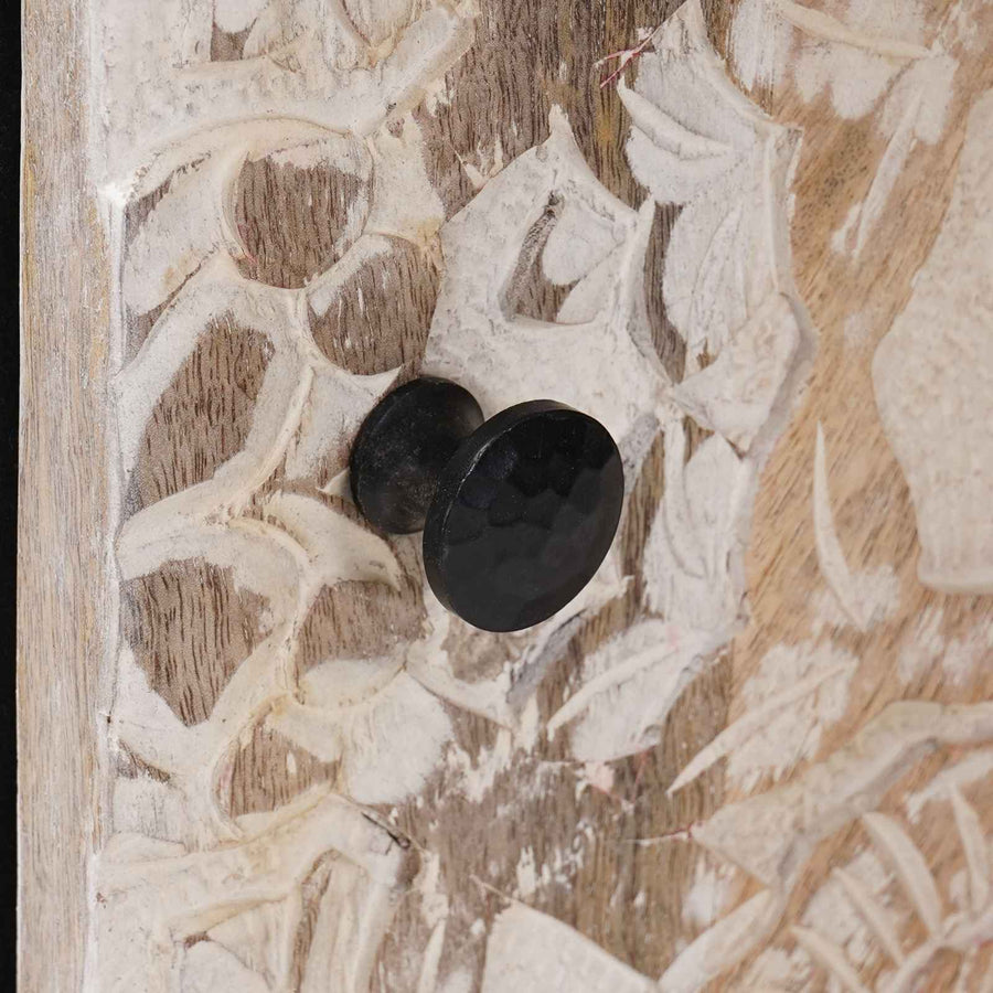 Badkamerkast Wit 38 x 33,5 x 58 cm Massief Mango Hout