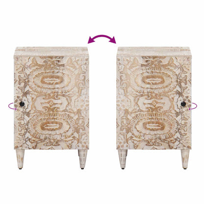 Badkamerkast Wit 38 x 33,5 x 58 cm Massief Mango Hout