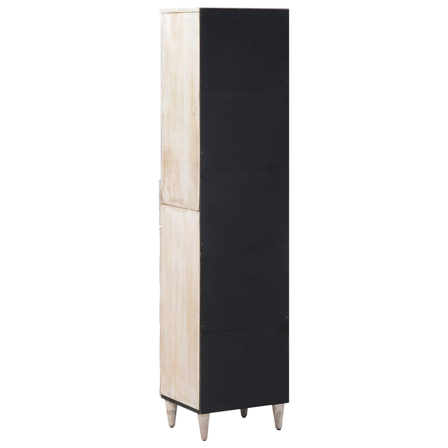 Badkamerkast met lade Wit 38 x 33,5 x 160 cm Massief Mango Hout