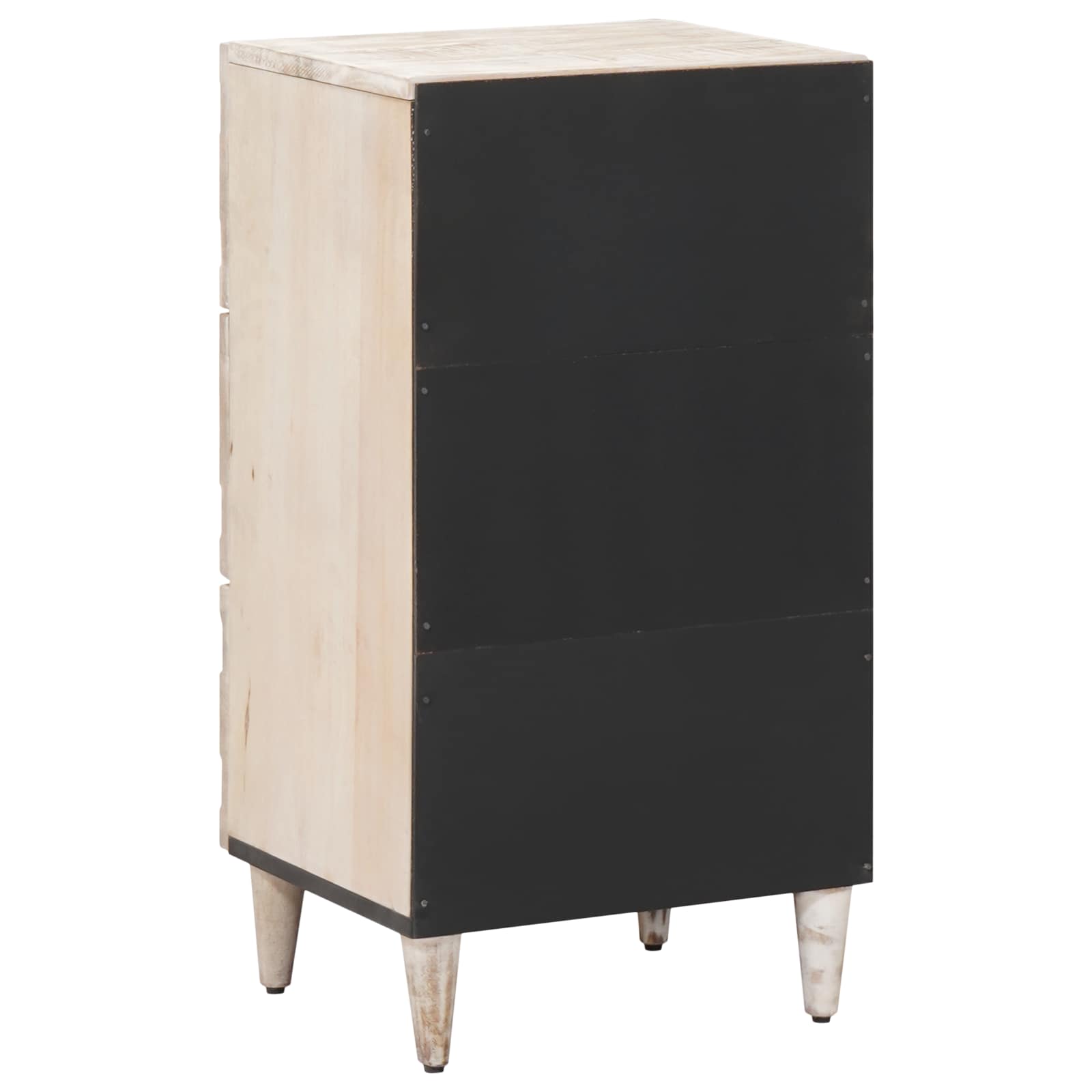 Dressoir met lade Wit 40 x 33,5 x 75 cm Massief Mango Hout