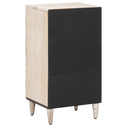 Dressoir met lade Wit 40 x 33,5 x 75 cm Massief Mango Hout