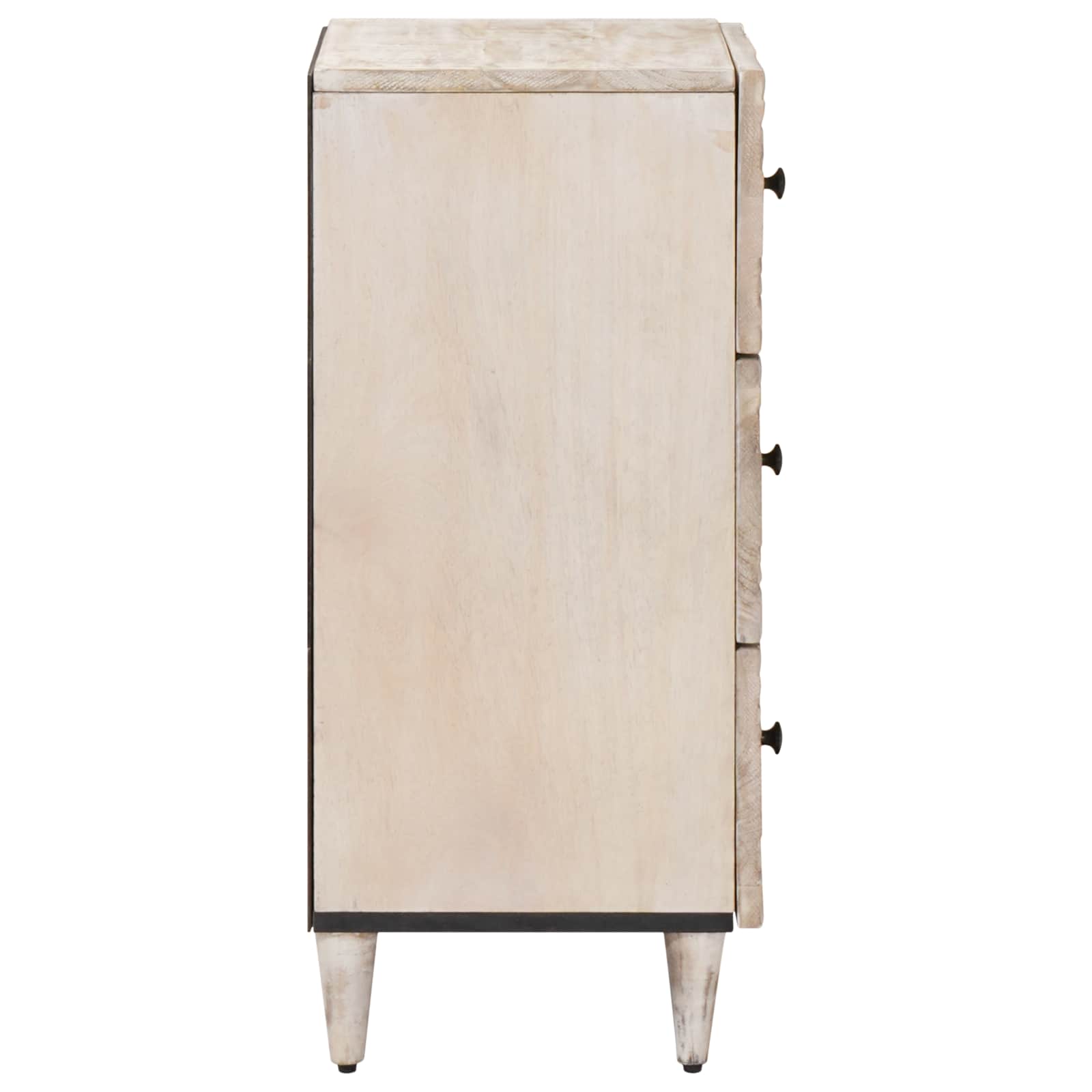 Dressoir met lade Wit 40 x 33,5 x 75 cm Massief Mango Hout