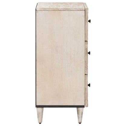 Dressoir met lade Wit 40 x 33,5 x 75 cm Massief Mango Hout