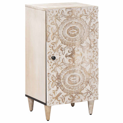 Dressoir met opslag Wit 40 x 33,5 x 75 cm Massief Mango Hout