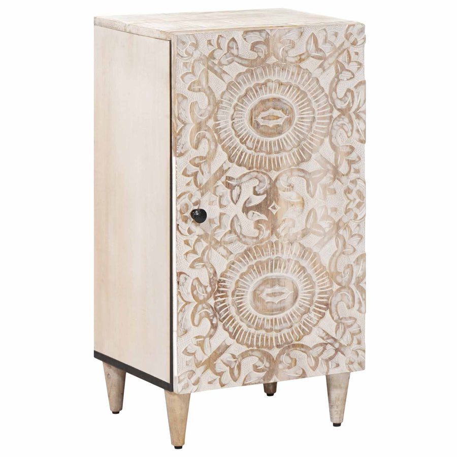 Dressoir met opslag Wit 40 x 33,5 x 75 cm Massief Mango Hout