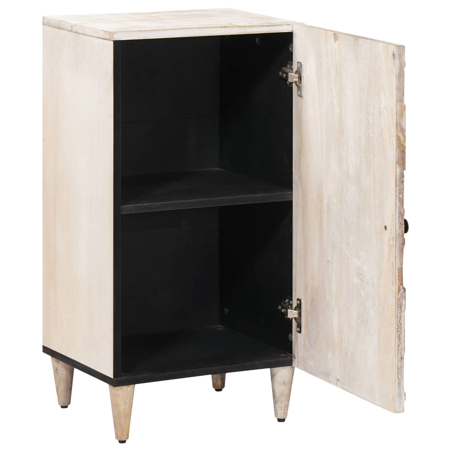 Dressoir met opslag Wit 40 x 33,5 x 75 cm Massief Mango Hout