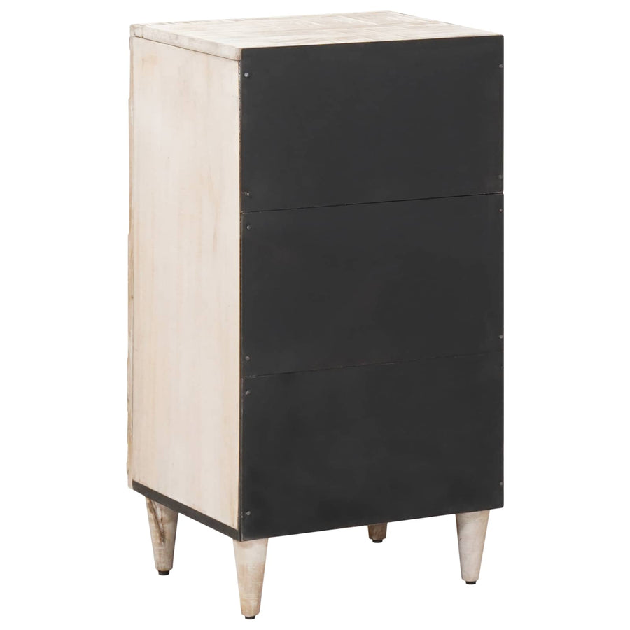 Dressoir met opslag Wit 40 x 33,5 x 75 cm Massief Mango Hout