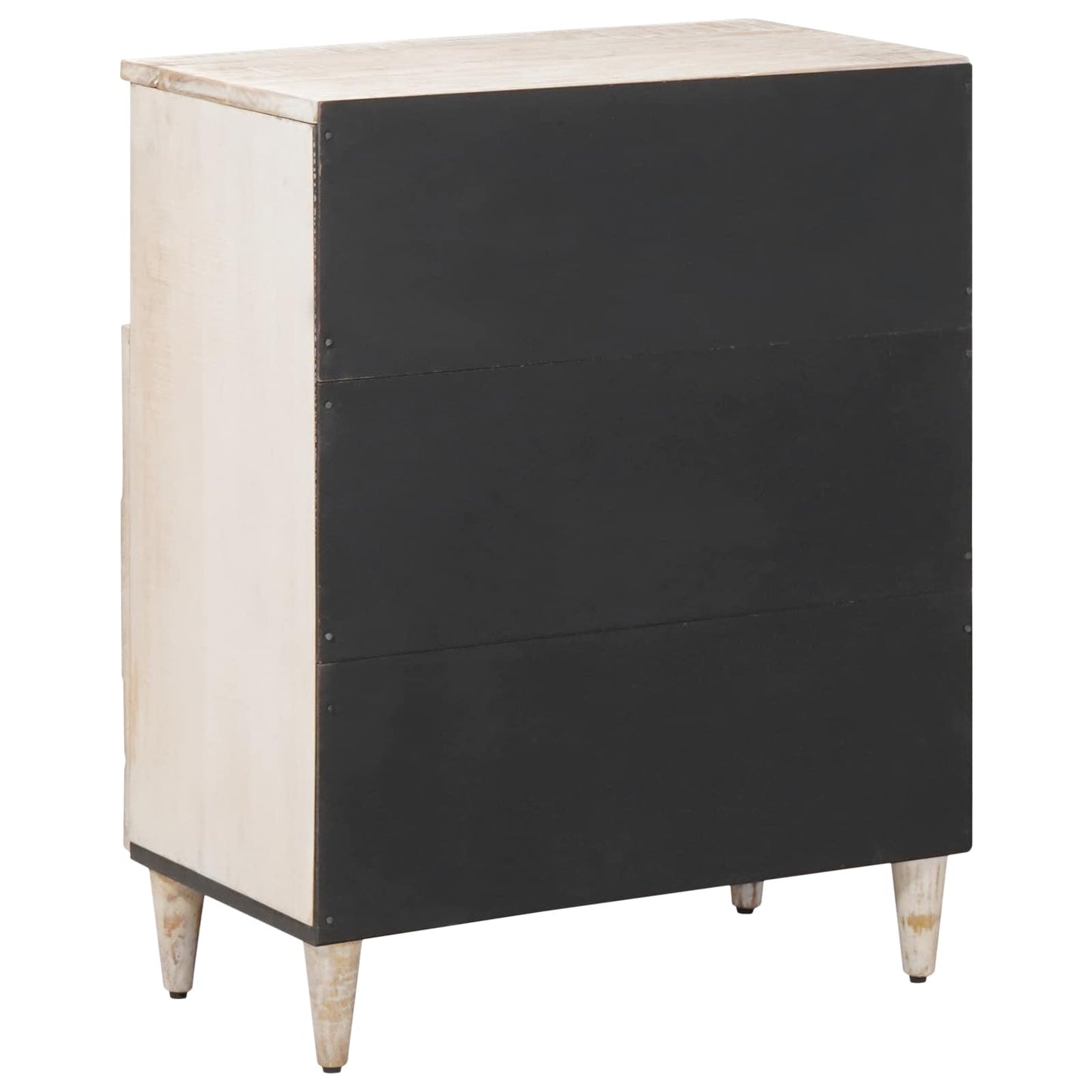 Dressoir met opslag Wit 60 x 33,5 x 75 cm Massief Mango Hout