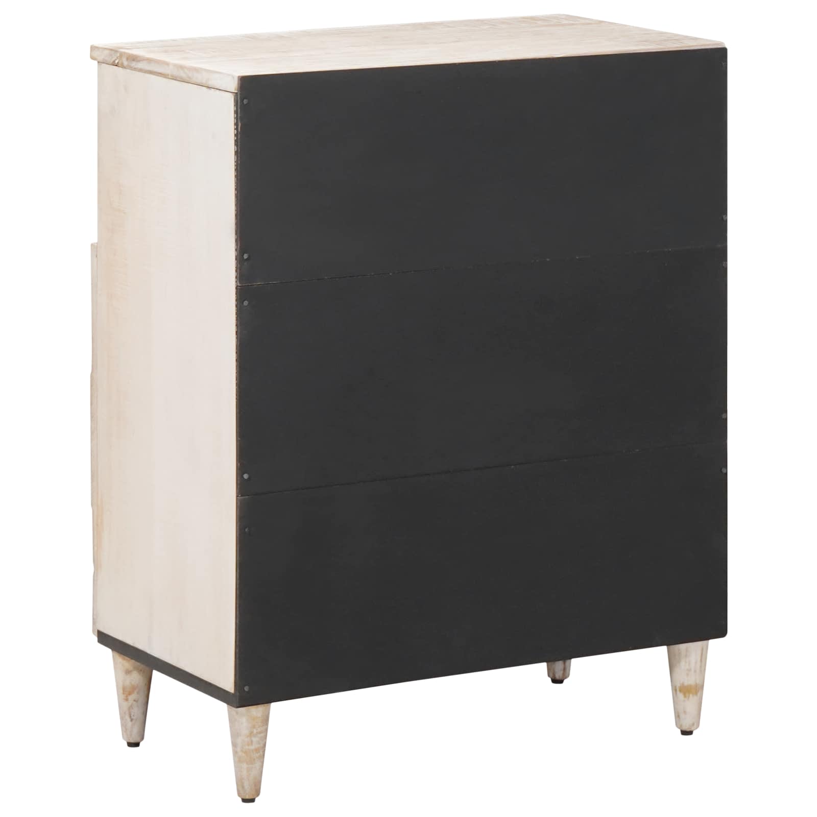 Dressoir met opslag Wit 60 x 33,5 x 75 cm Massief Mango Hout