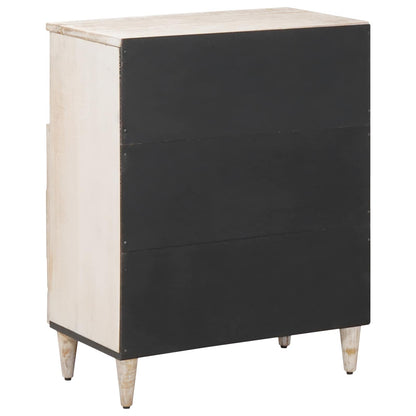 Dressoir met opslag Wit 60 x 33,5 x 75 cm Massief Mango Hout