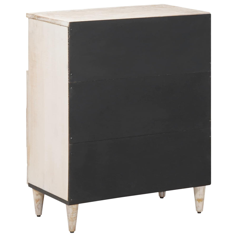 Dressoir met opslag Wit 60 x 33,5 x 75 cm Massief Mango Hout