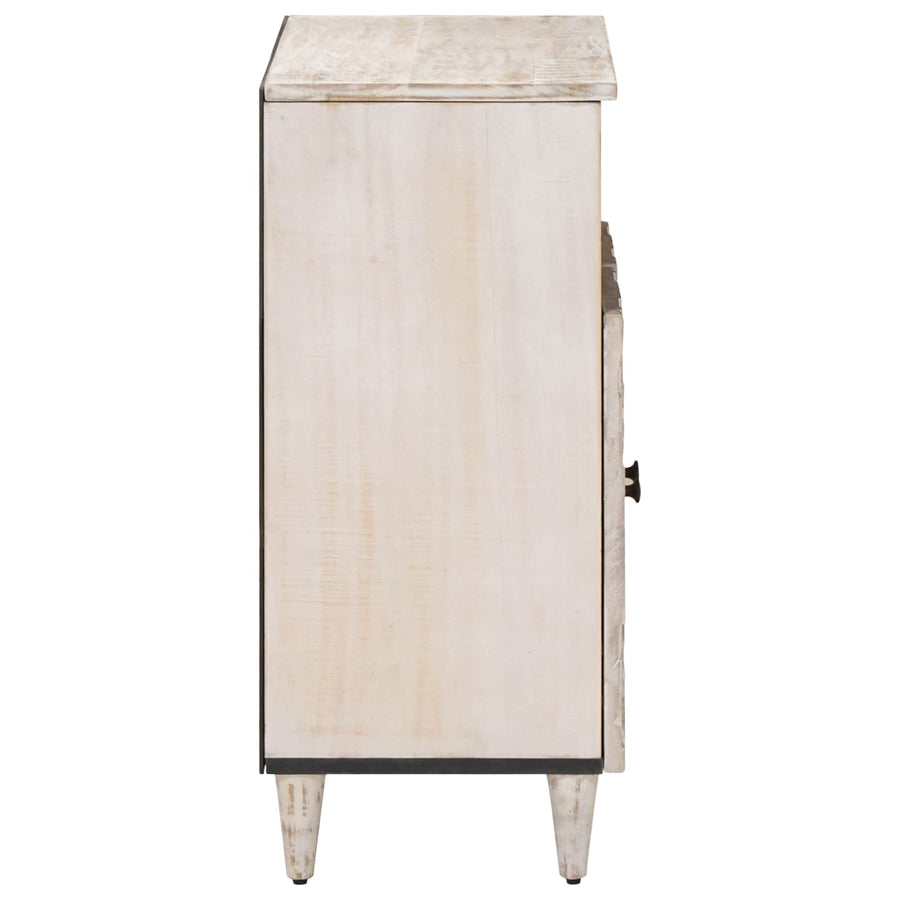 Dressoir met opslag Wit 60 x 33,5 x 75 cm Massief Mango Hout