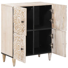 Dressoir met opslag Wit 60 x 33,5 x 75 cm Massief Mango Hout