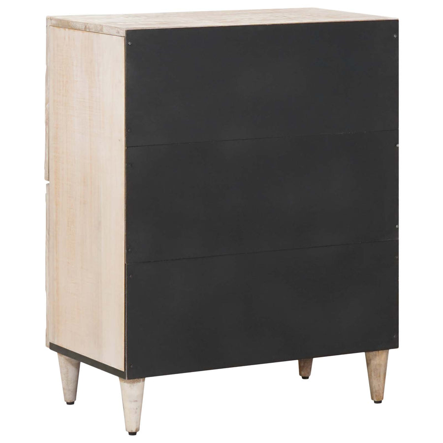Dressoir met opslag Wit 60 x 33,5 x 75 cm Massief Mango Hout