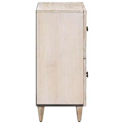 Dressoir met opslag Wit 60 x 33,5 x 75 cm Massief Mango Hout