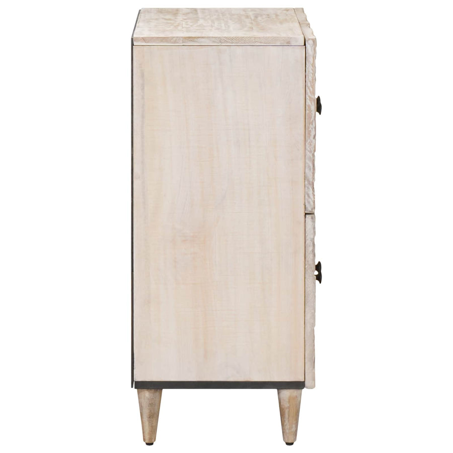 Dressoir met opslag Wit 60 x 33,5 x 75 cm Massief Mango Hout