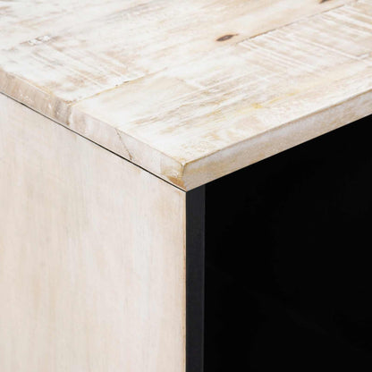 Dressoir met opslag Wit 80 x 33,5 x 75 cm Massief Mango Hout