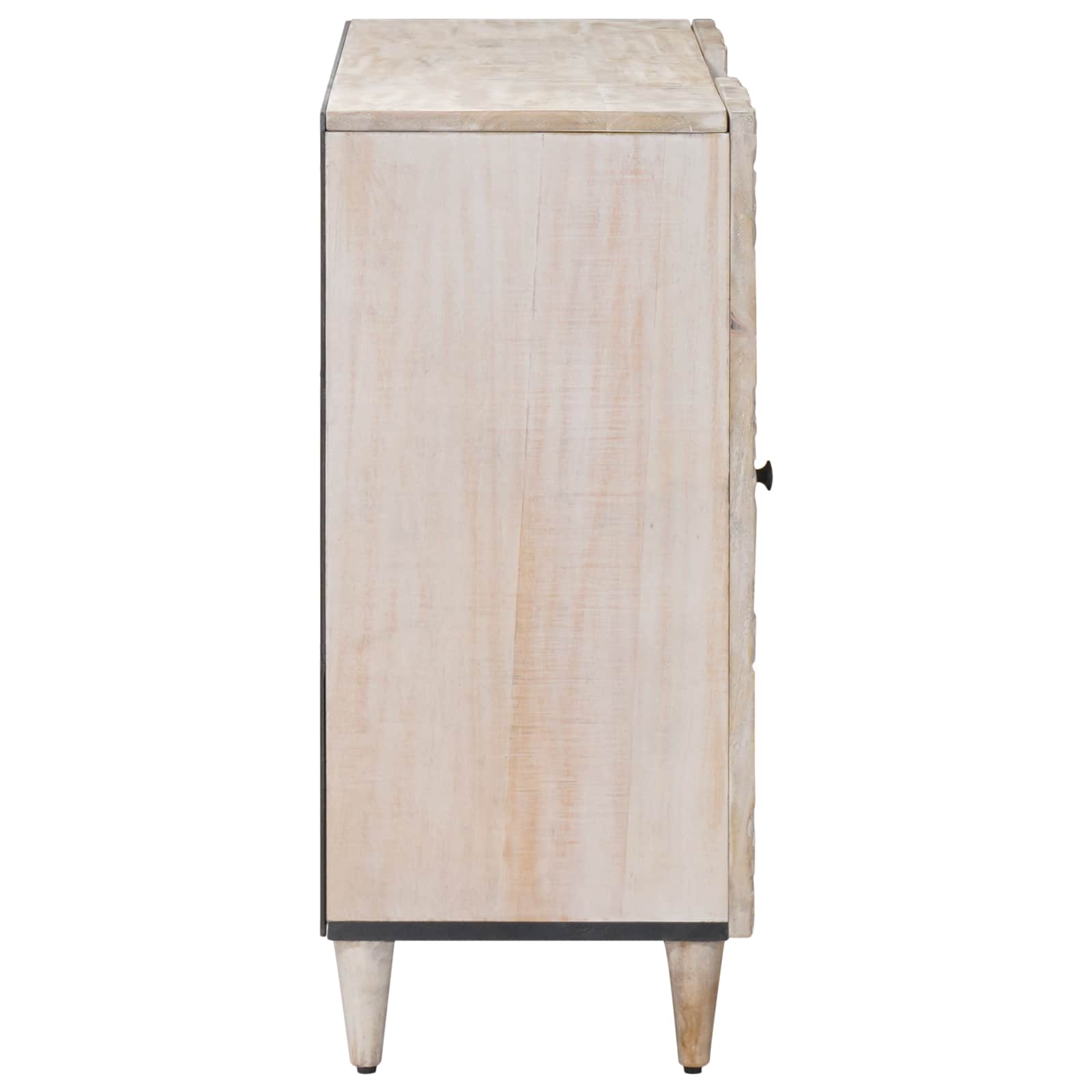 Dressoir met plank Wit 90 x 33,5 x 75 cm Massief Mango Hout