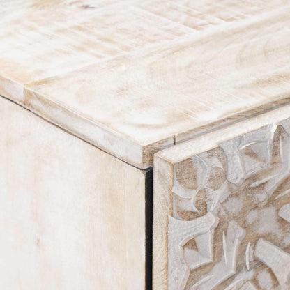 Hoge Kast met opslag Wit 40 x 33,5 x 110 cm Massief Mango Hout