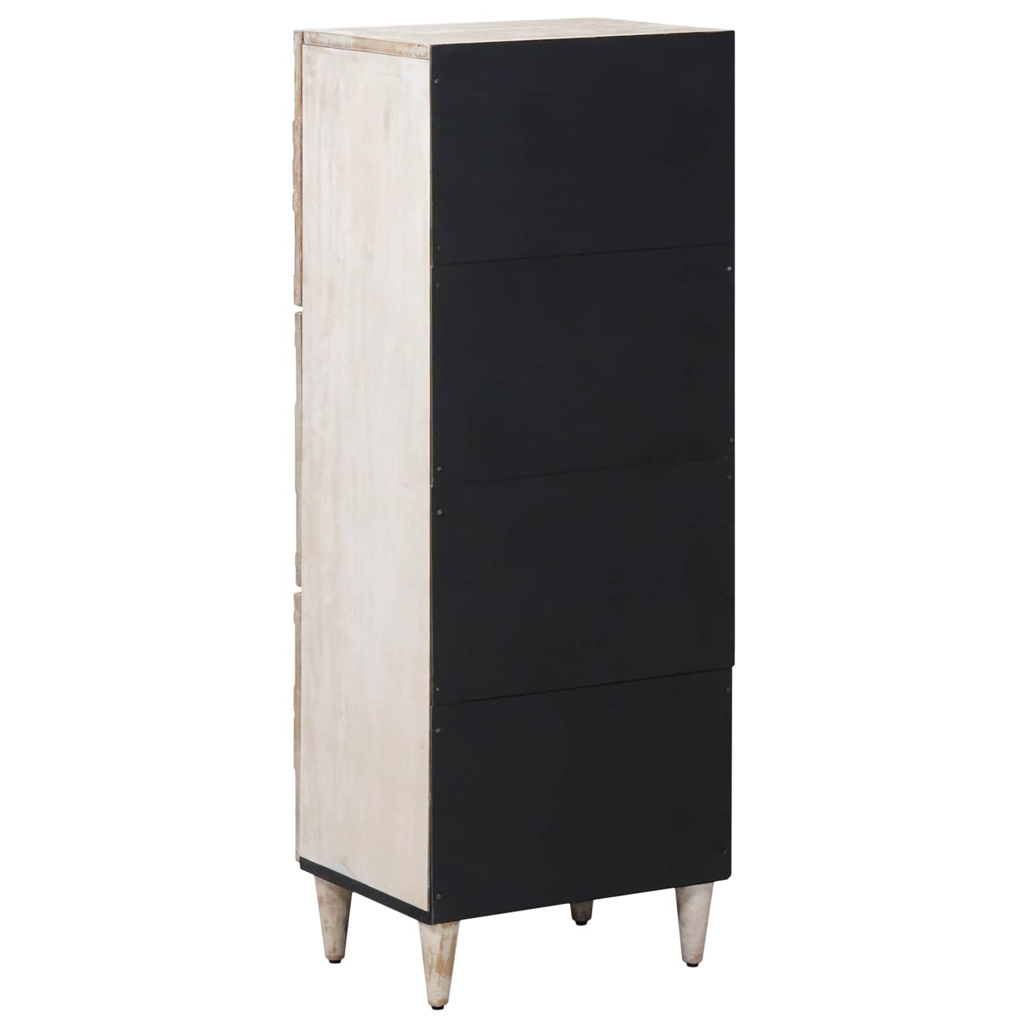 Hoge Kast met opslag Wit 40 x 33,5 x 110 cm Massief Mango Hout