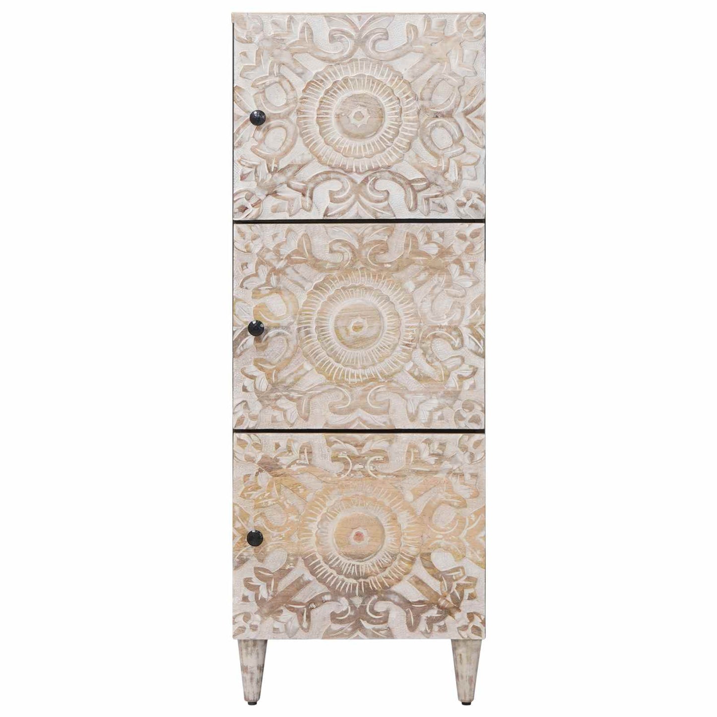 Hoge Kast met opslag Wit 40 x 33,5 x 110 cm Massief Mango Hout