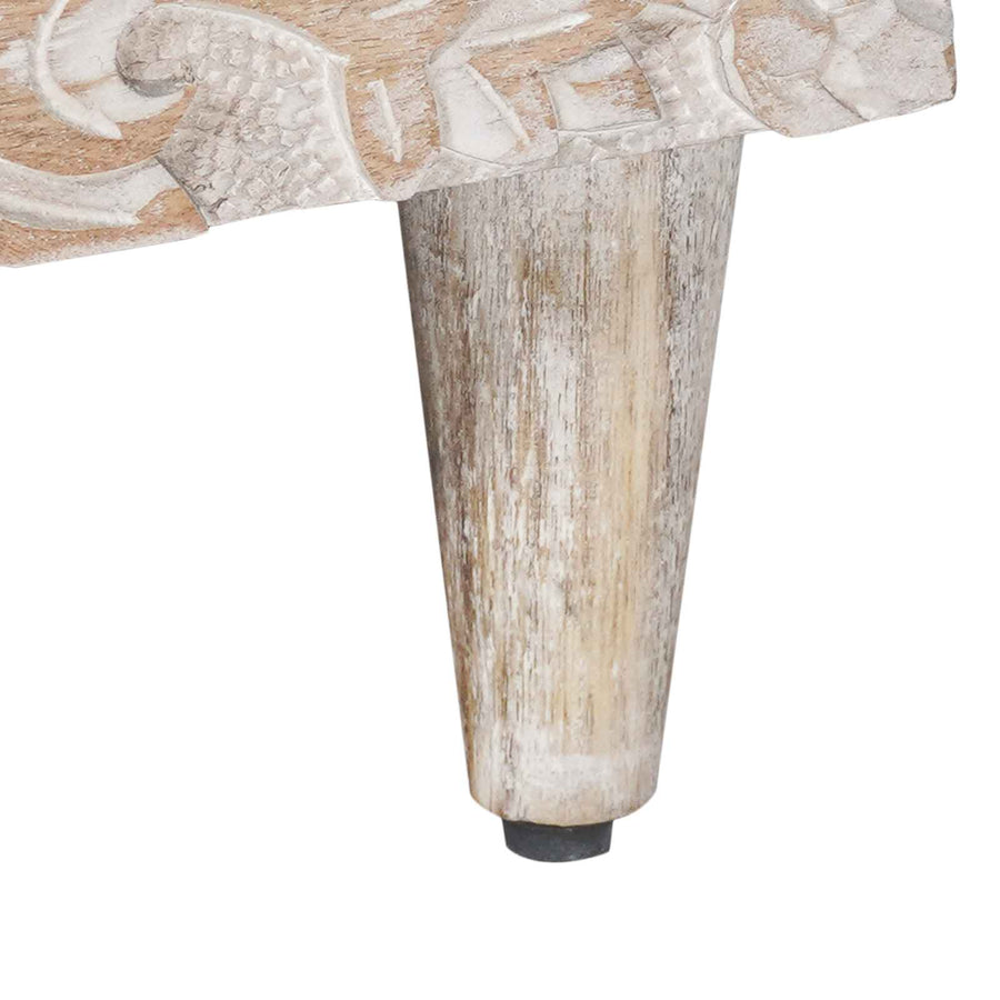 Hoge Kast met lade Wit 60 x 33,5 x 100 cm Massief Mango Hout