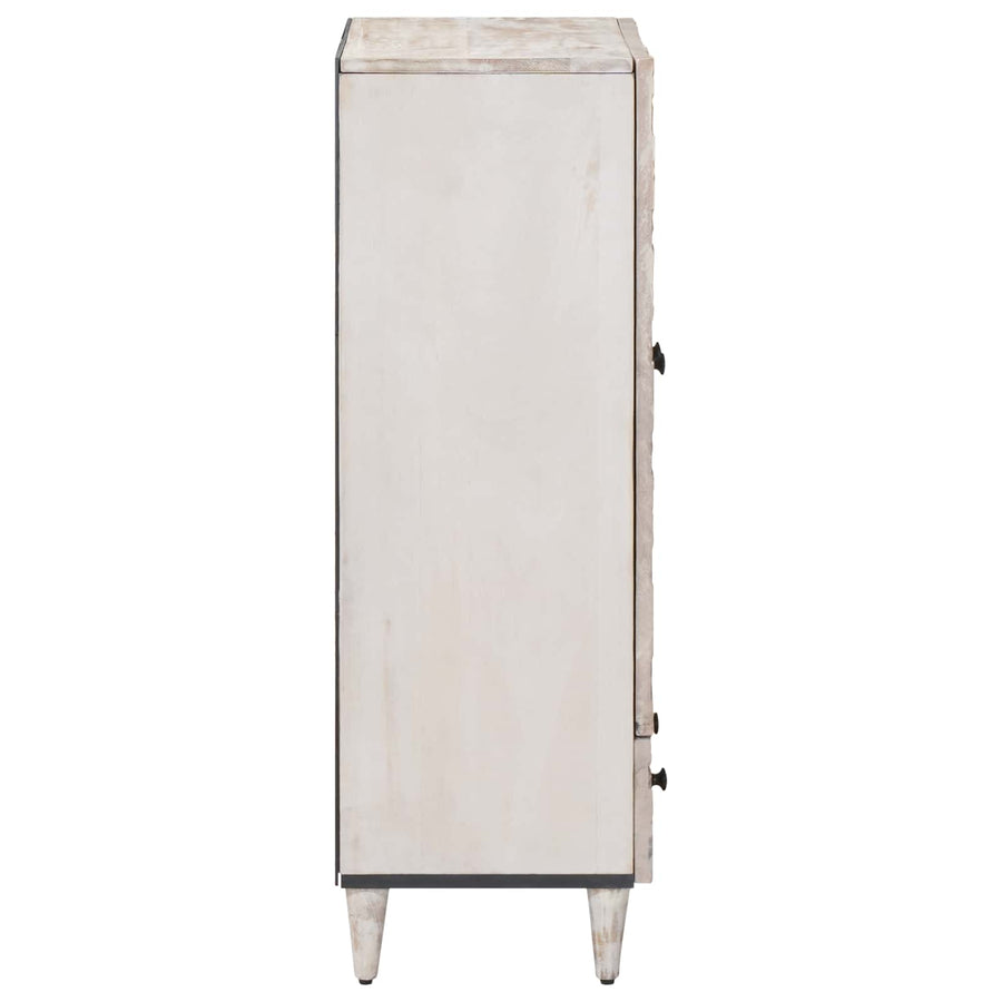 Hoge Kast met lade Wit 60 x 33,5 x 100 cm Massief Mango Hout