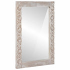 Bathroom Mirror White 50 x 70 x 3 cm Solid Mango Wood