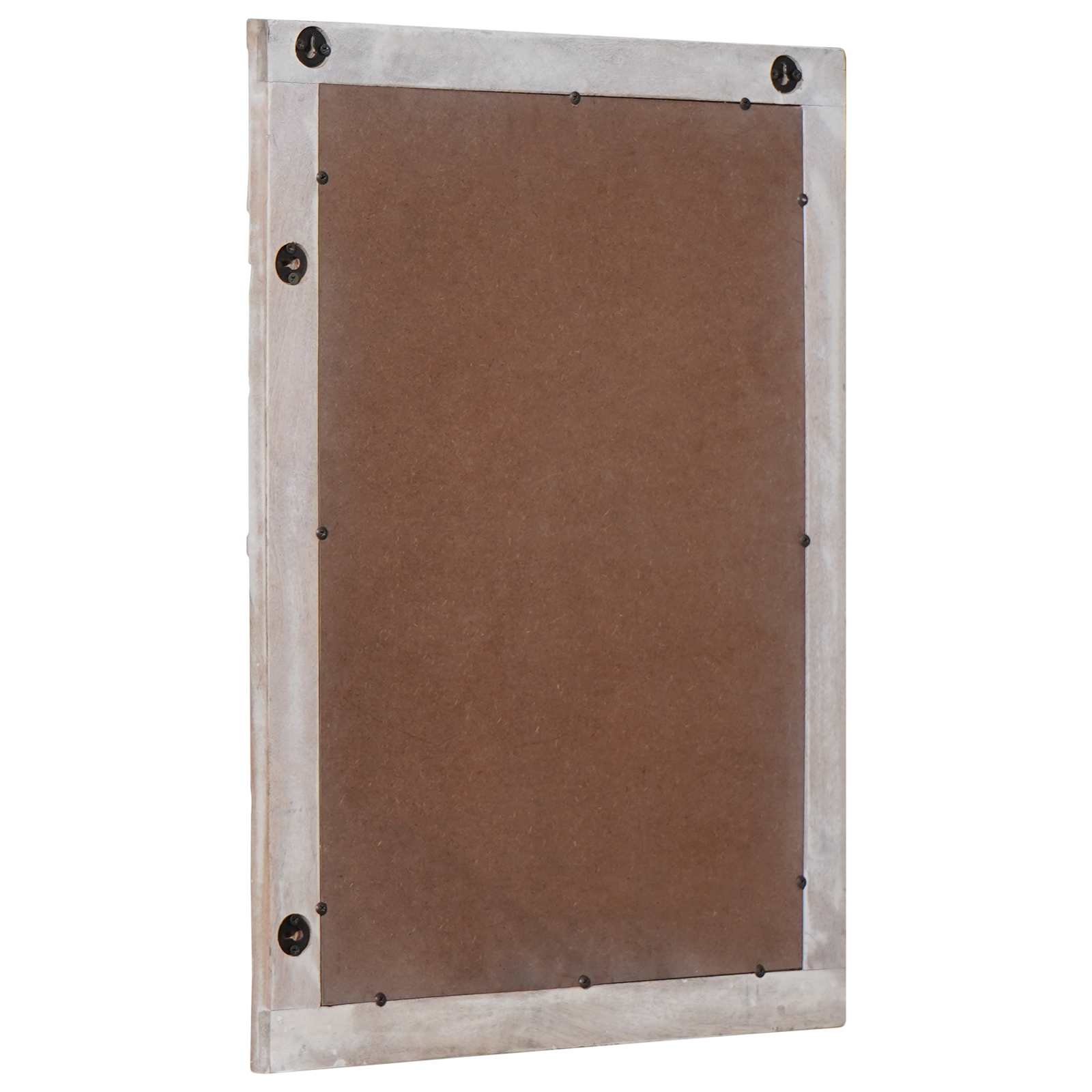 Badkamer Spiegel Wit 50 x 70 x 3 cm Massief Mango Hout