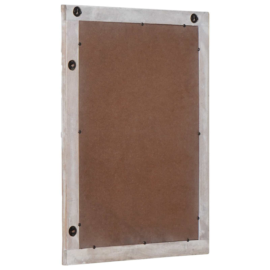 Badkamer Spiegel Wit 50 x 70 x 3 cm Massief Mango Hout