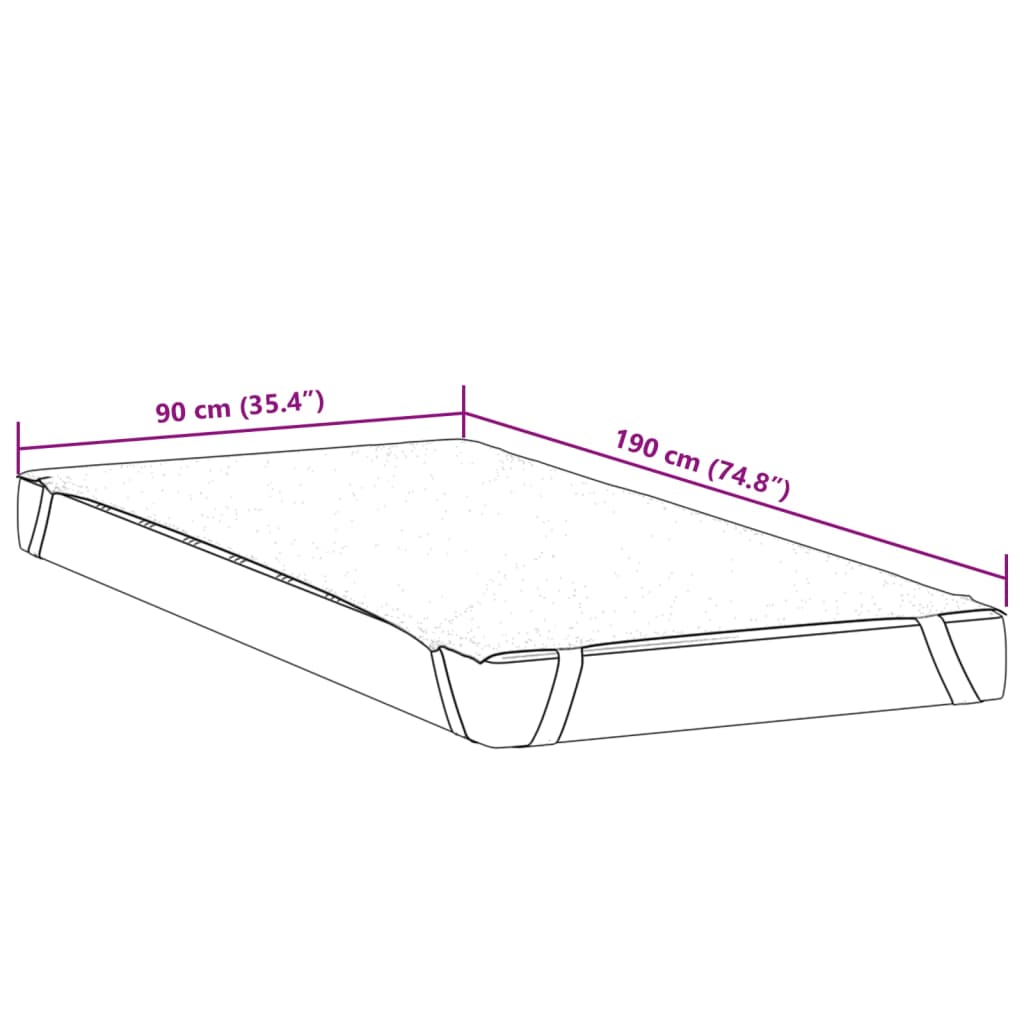 Matrasbeschermer waterdicht 90x190 cm wit