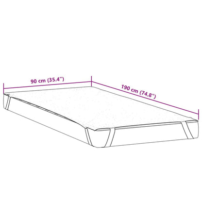 Matrasbeschermer waterdicht 90x190 cm wit