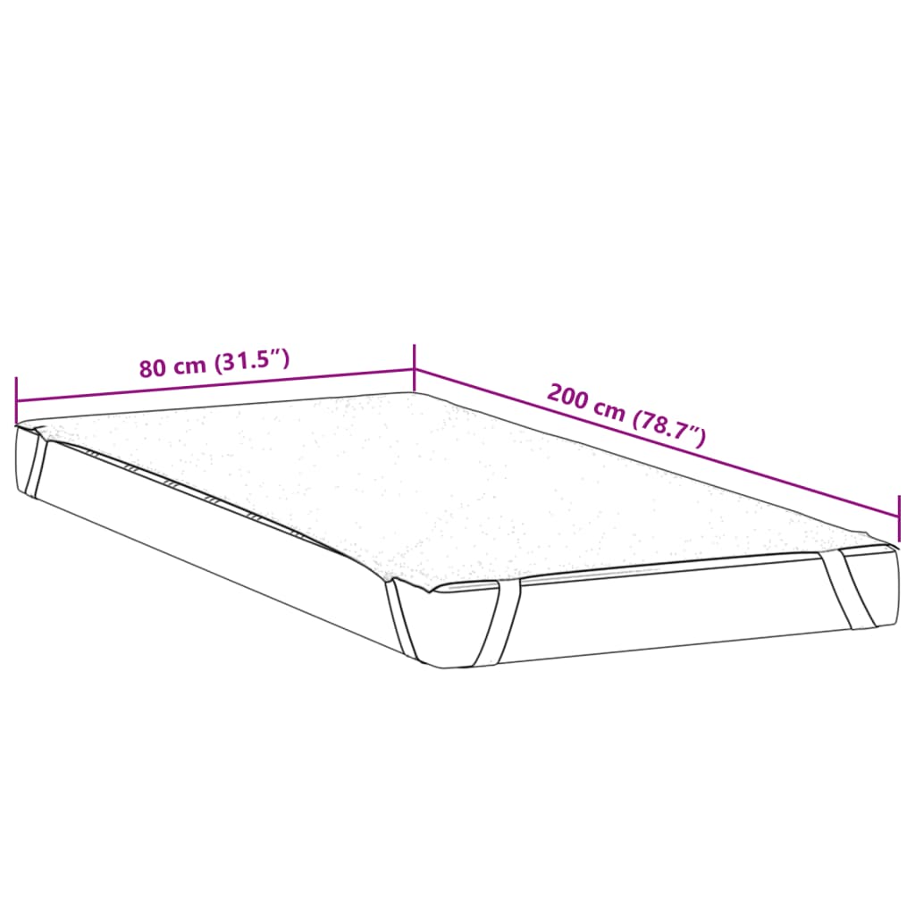 Matrasbeschermer waterdicht 80x200 cm wit