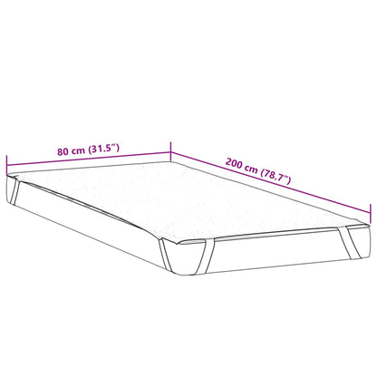 Matrasbeschermer waterdicht 80x200 cm wit