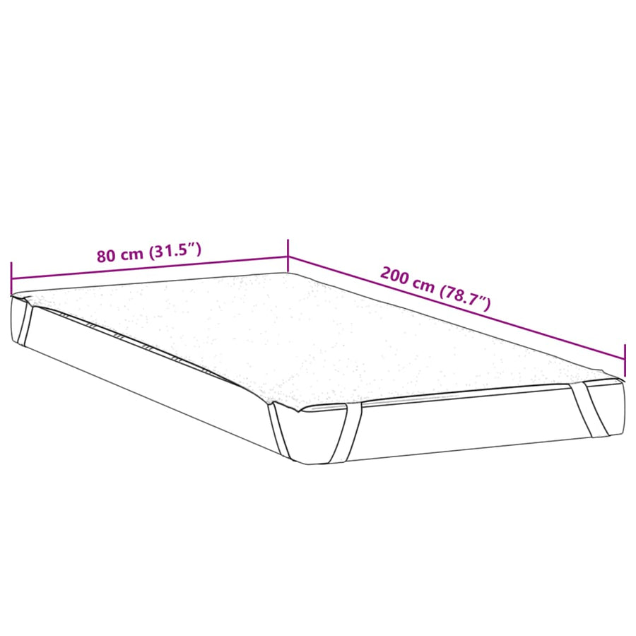 Matrasbeschermer waterdicht 80x200 cm wit