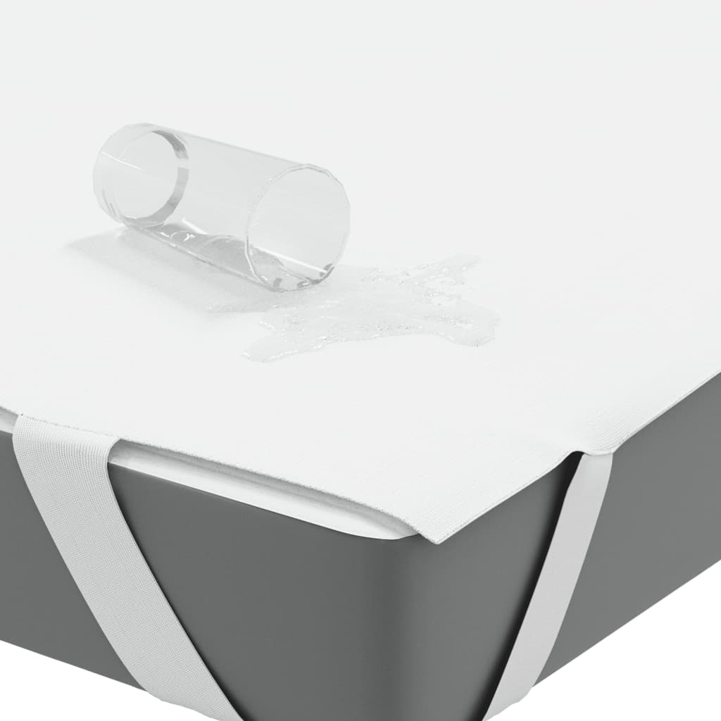 Matrasbeschermer waterdicht 90x200 cm wit