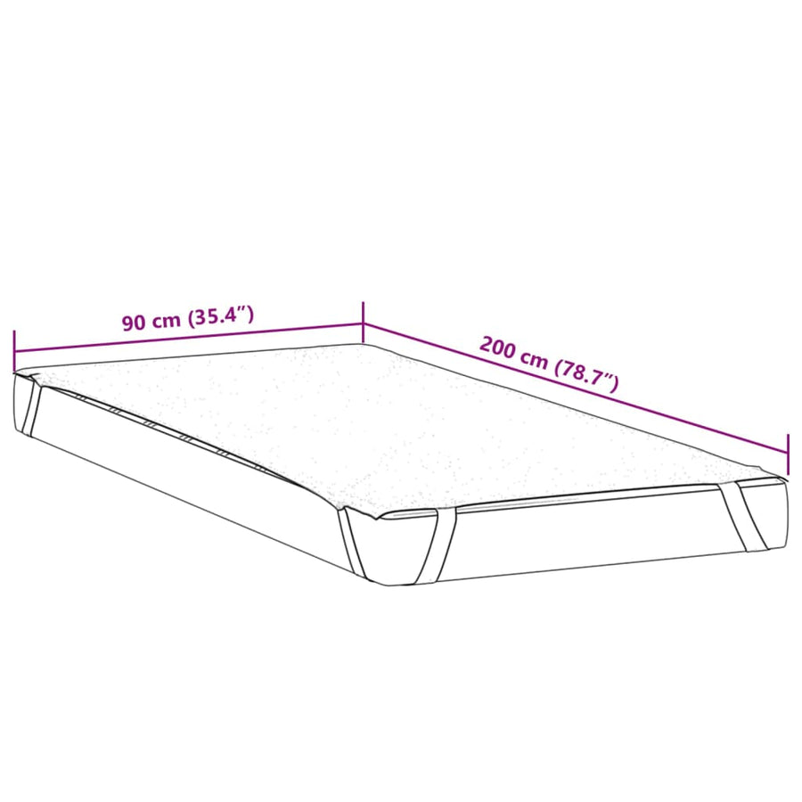 Matrasbeschermer waterdicht 90x200 cm wit