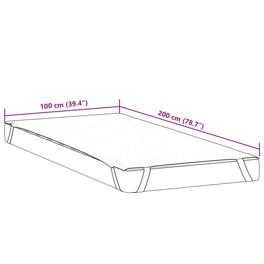Matrasbeschermer waterdicht 100x200 cm wit