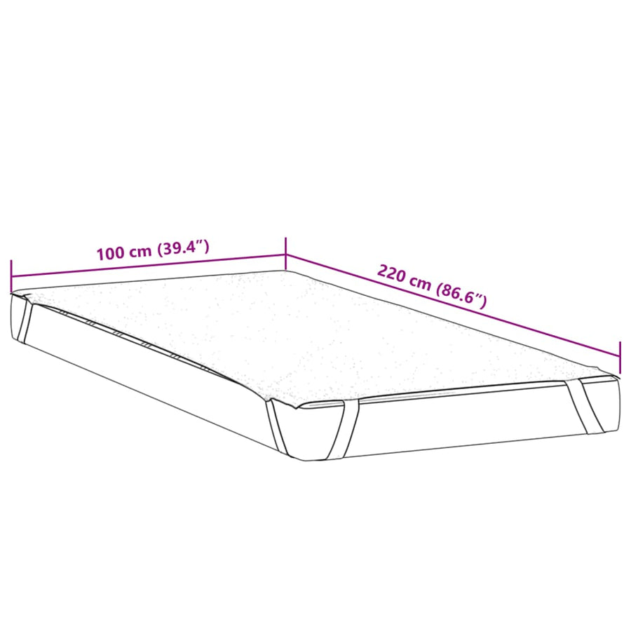 Matrasbeschermer waterdicht 100x220 cm wit