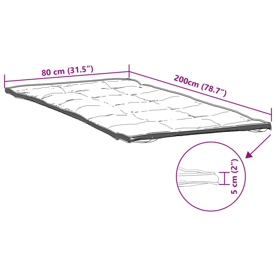 Matrasbeschermer 80x200 cm wit