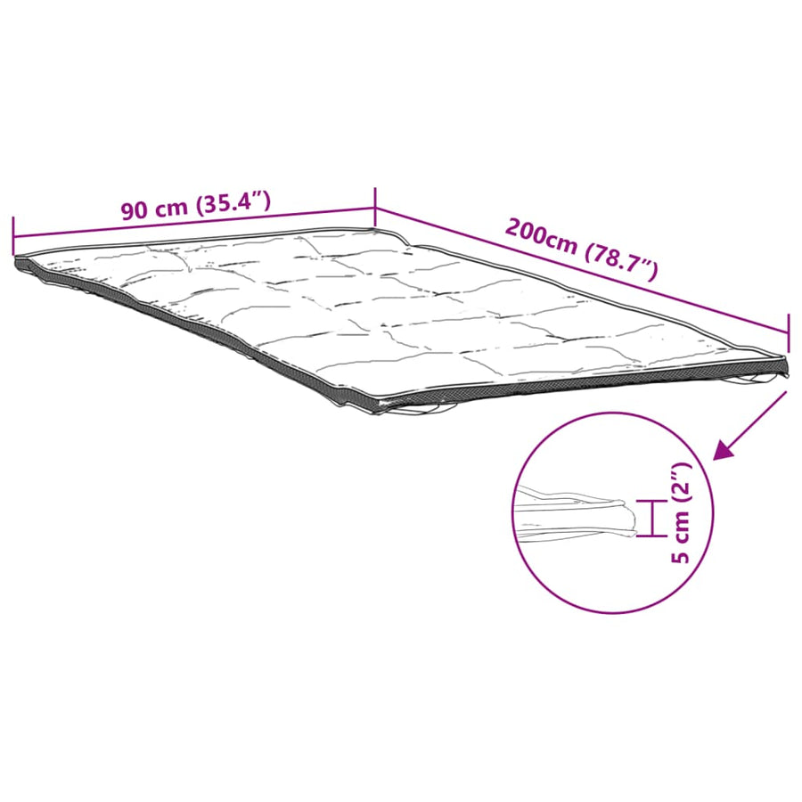 Matrasbeschermer 90x200 cm wit